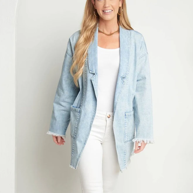 Nikki Oversized Denim Blazer