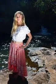 Boho Embroidered Cotton Peasant Top, Hippie Off-Shoulder Blouse