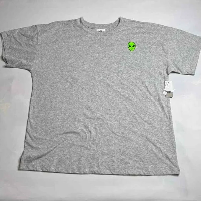 Bp Nordstrom Gray Green Alien Graphic Short Sleeve Oversize Organic