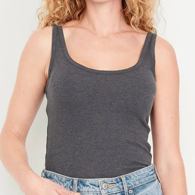 Old Navy Women's First-Layer Ribbed Scoop-Neck Tank Top