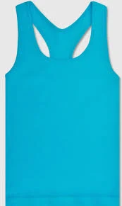 Turquoise Ribbed Racerback Tank