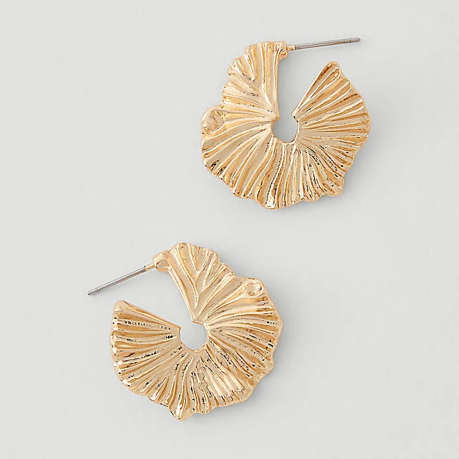 Ann Taylor Women's Textured Hoop Earrings