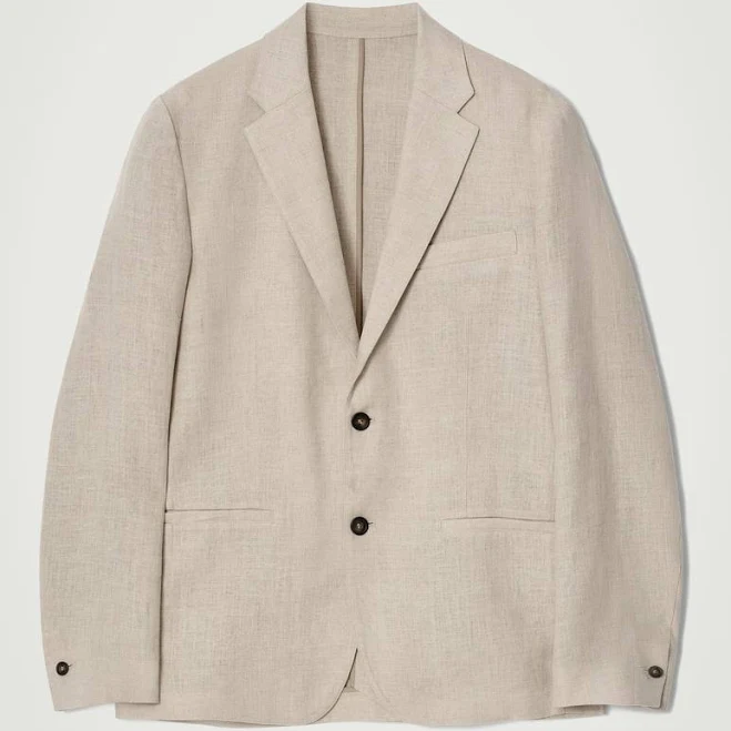Cos Men's Single-Breasted Linen Blazer