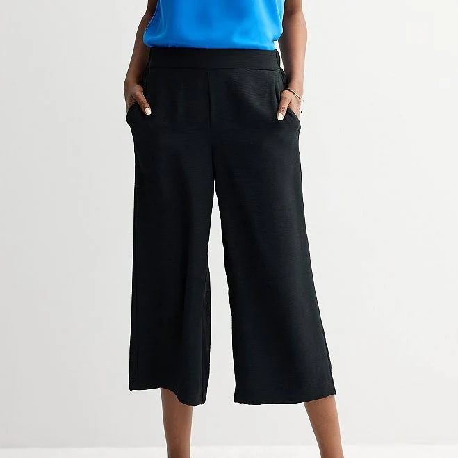 Nine West Women's Pull-On Wide-Leg Crop Pants