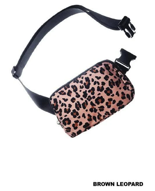 Everywhere Crossbody Belt Bag Brown Leopard