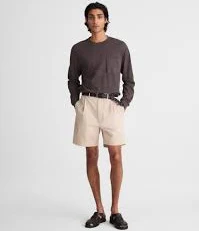 Pleated Chino Shorts in Uniform Twill