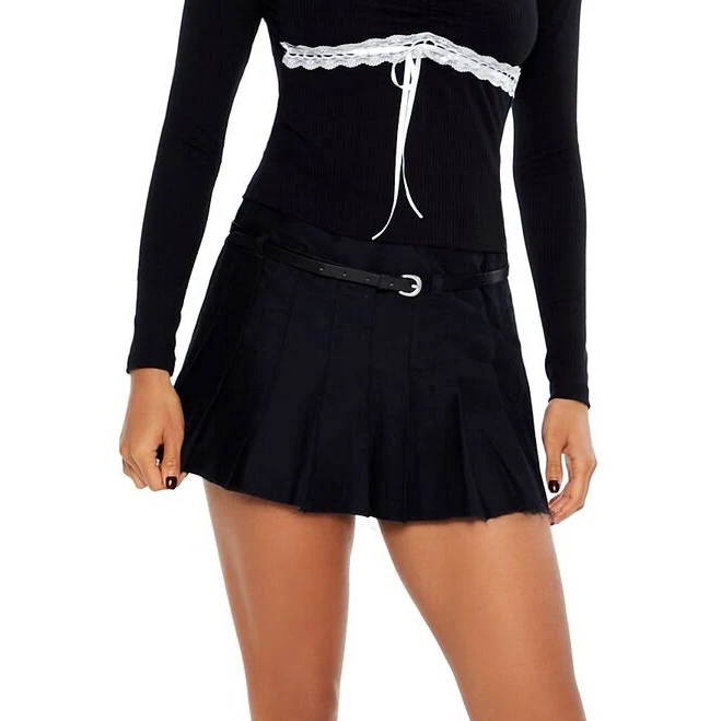 Pleated A-Line Skirt