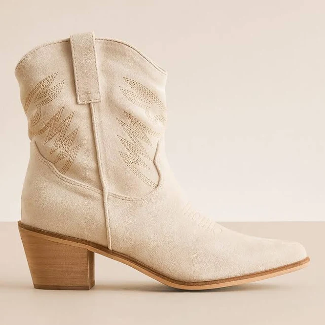Mi.Im Women's Casey Western Ankle Boots with Buckle