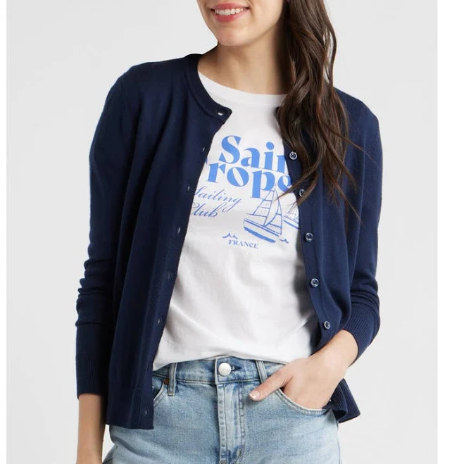 Caslon Merino Wool Blend Cardigan