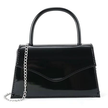 Milisente Women's Evening Bag Bridal Party Clutch Purses Cocktail Prom Handbags with Patent Leatherblack