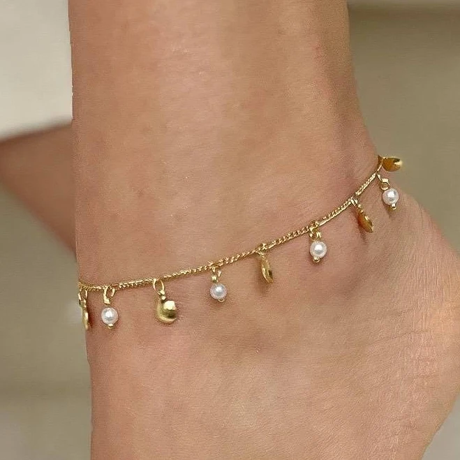 Pearl Dainty Chain Anklet