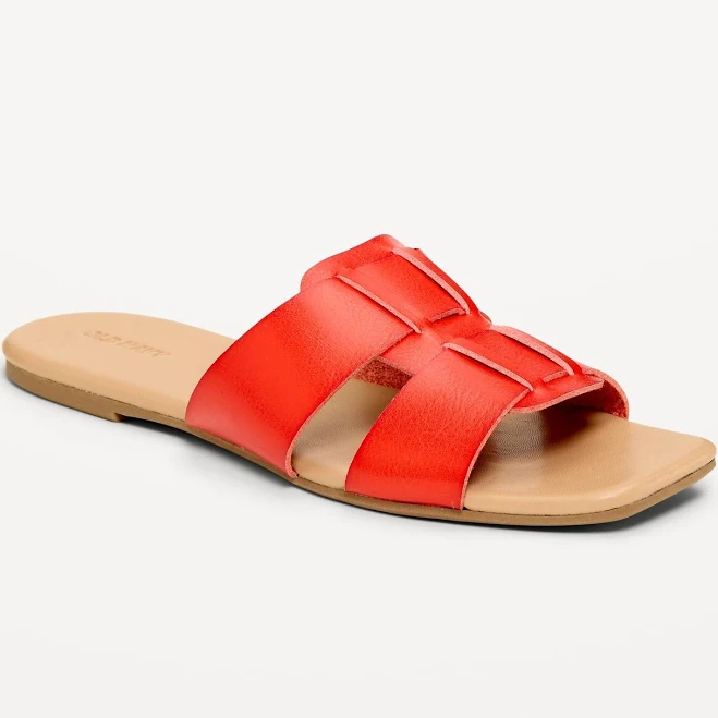 Old Navy Women's Faux-Leather Slide Sandals