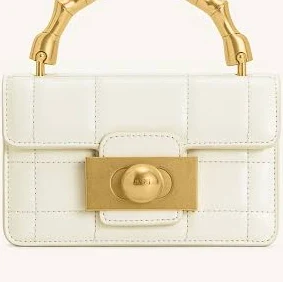 Kaia Bamboo Metal Handle Handbag