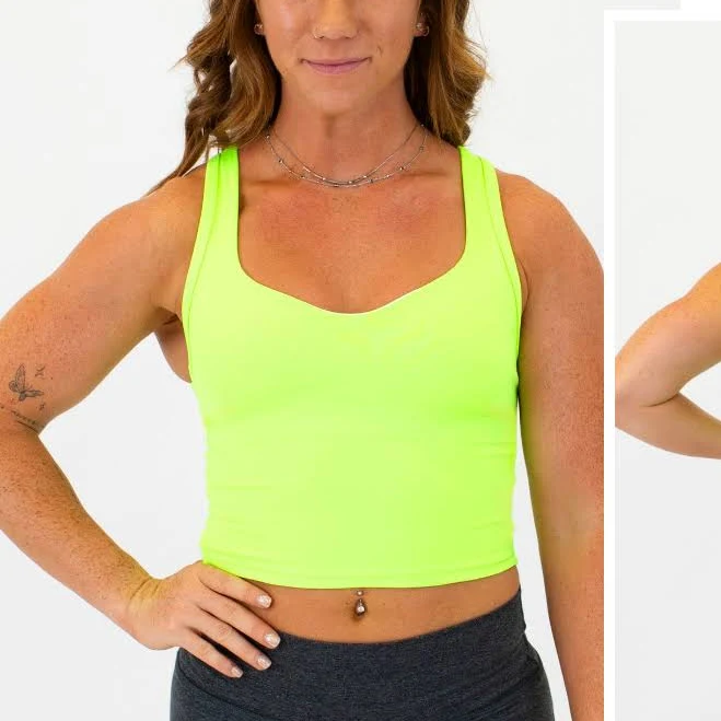 Fitted Sweetheart Crop Tank