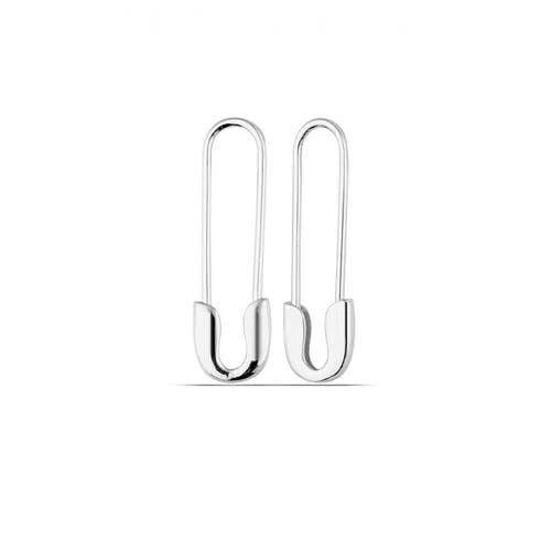 Spero London Sterling Silver Safety Pin Earrings