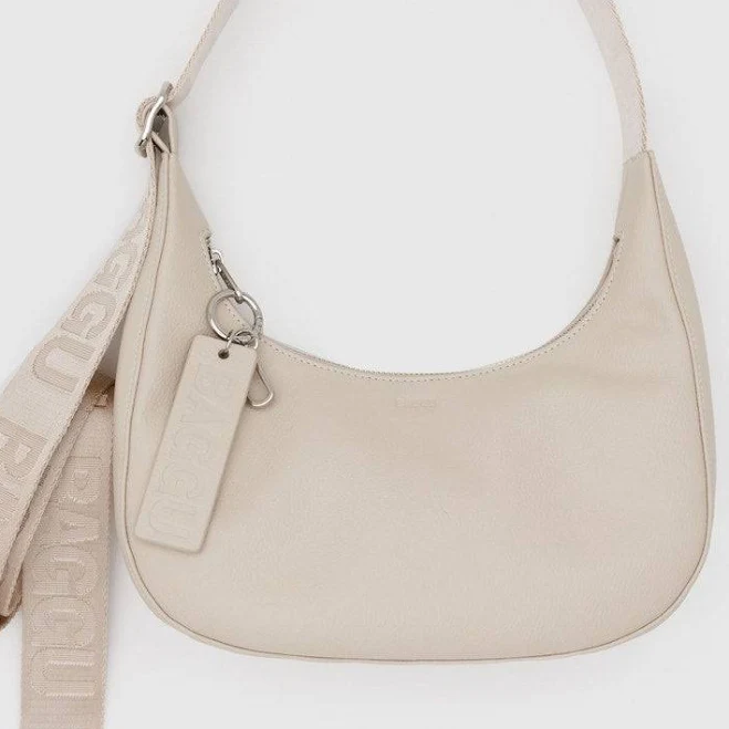 BAGGU Small Recycled Leather Crescent Bag