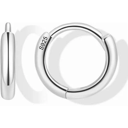 925 Sterling Silver Dainty Huggie Hoop Earrings