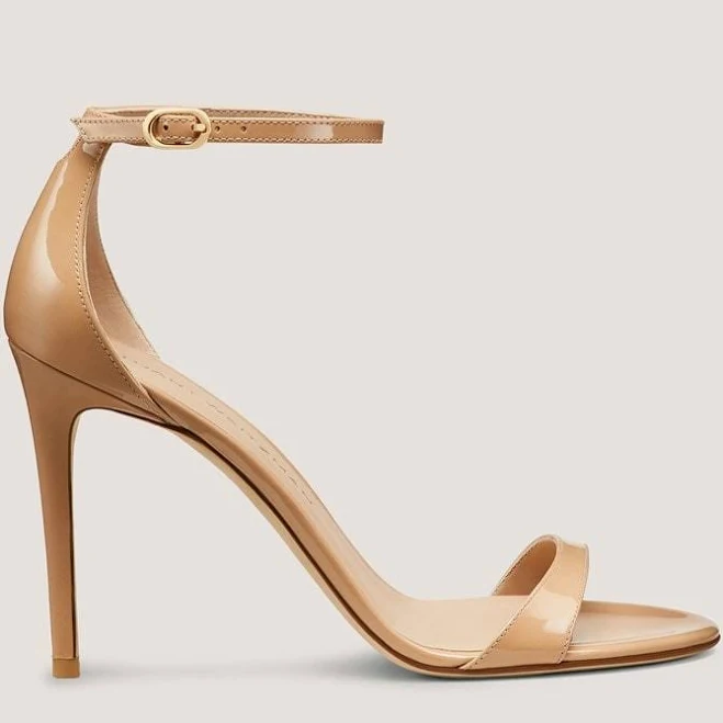 Stuart Weitzman Women's Nudist II Patent Leather Sandals