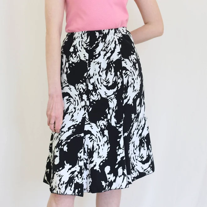 Abstract Midi Skirt