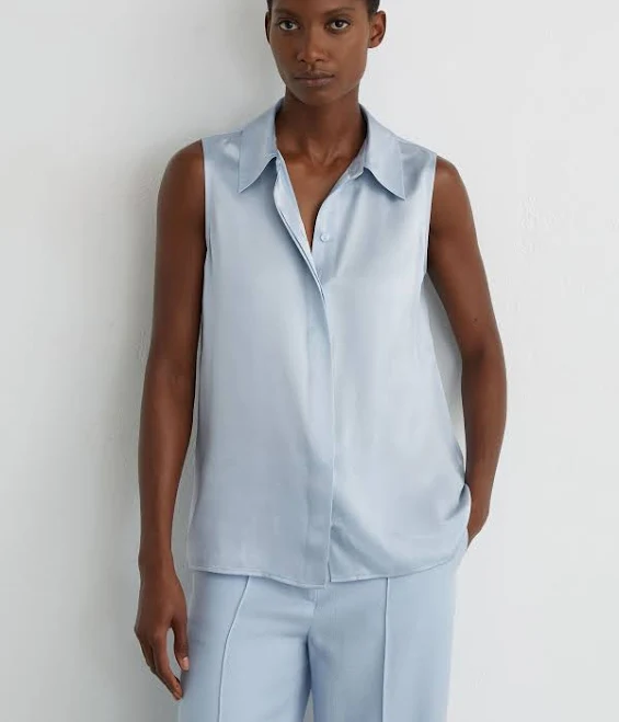 Reiss Amelia Silk Sleeveless Shirt