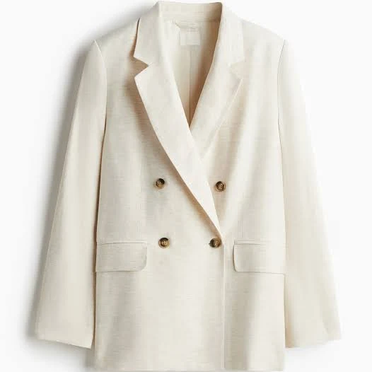 H&M Ladies Linen-Blend Blazer