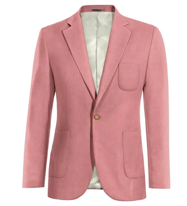 Hockerty Lightweight Linen Wide Lapel Blazer