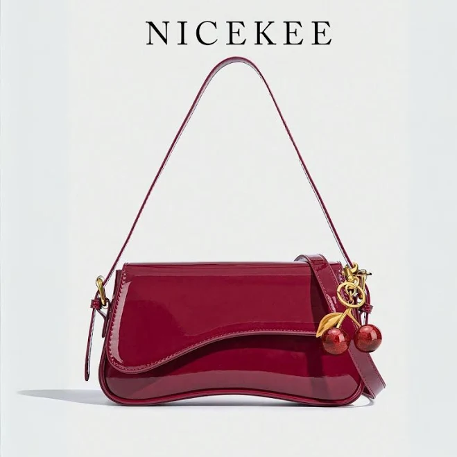 Glossy Patent Leather Crossbody Bag