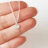 Delicate silver chain, 925 sterling silver chain ( Real silver ), cute mini charm ( Pendant ). stamped 925, Made in Italy
