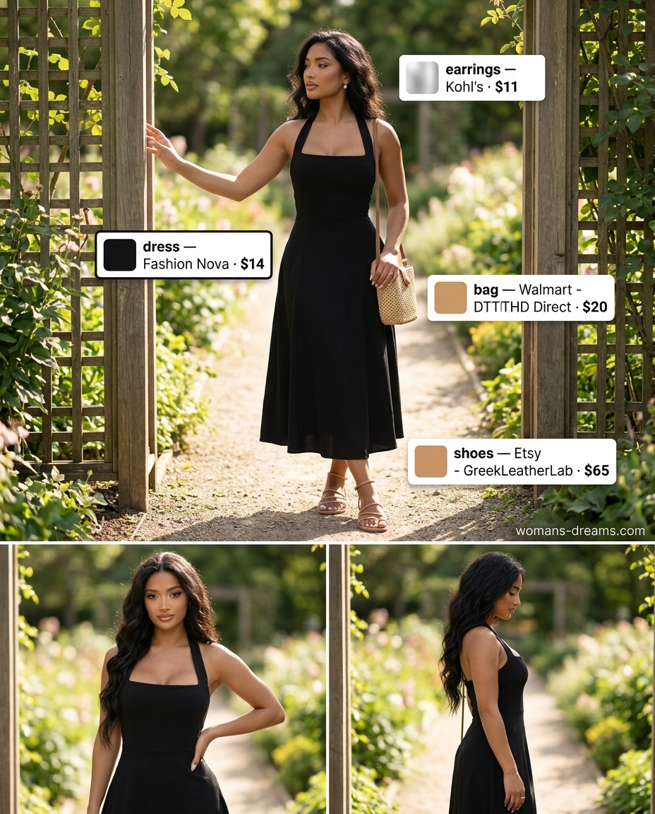 Lavender midi skirt outfit for women 2026. Romantic garden party style with strappy sandals.