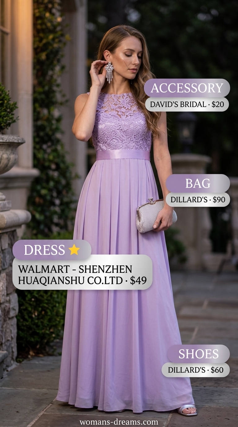 Tall women summer midi outfits 2026: Romantic lavender sheer overlay maxi dress for summer evening events & weddings.