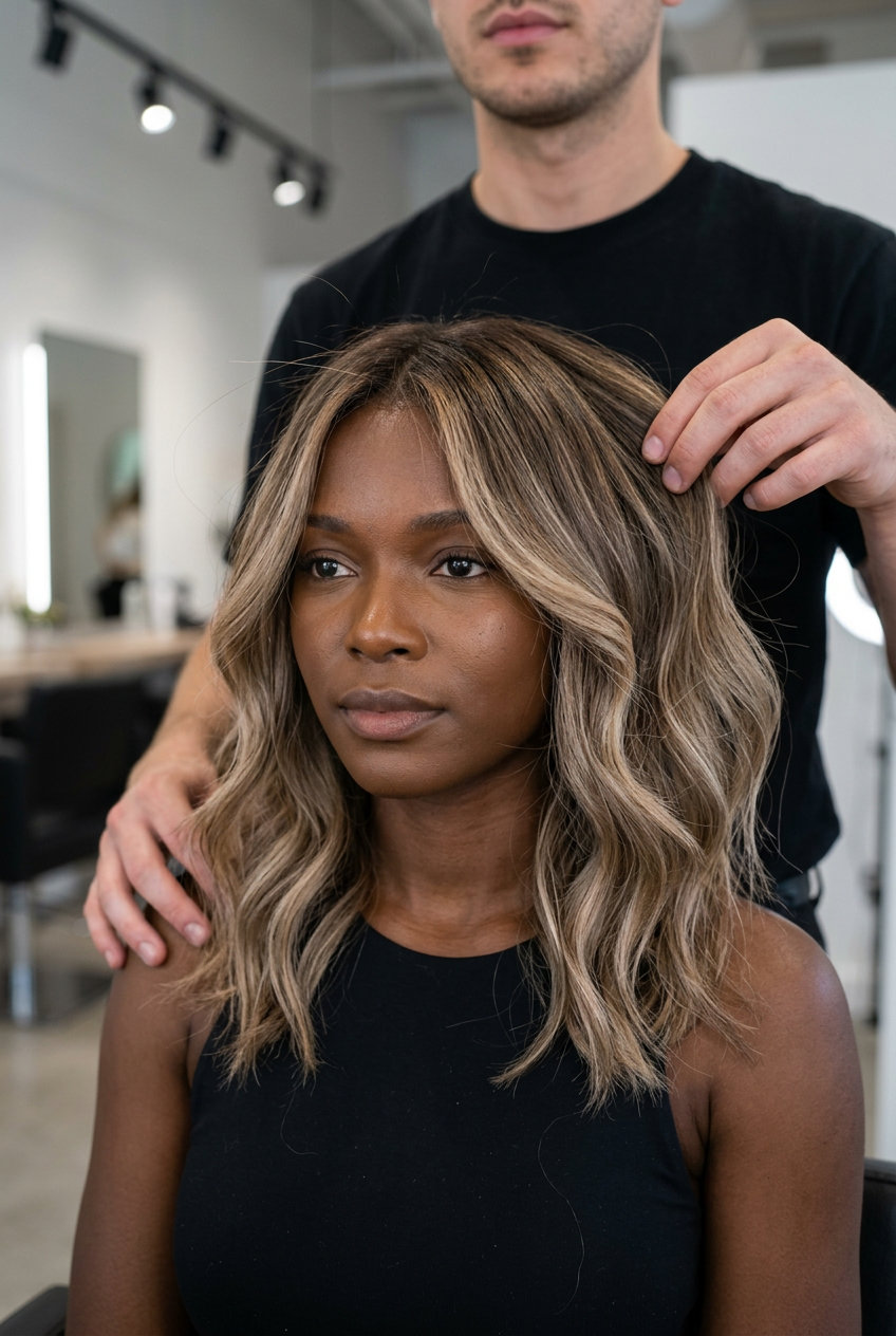 long bronde balayage with cool beige and sand highlights for summer