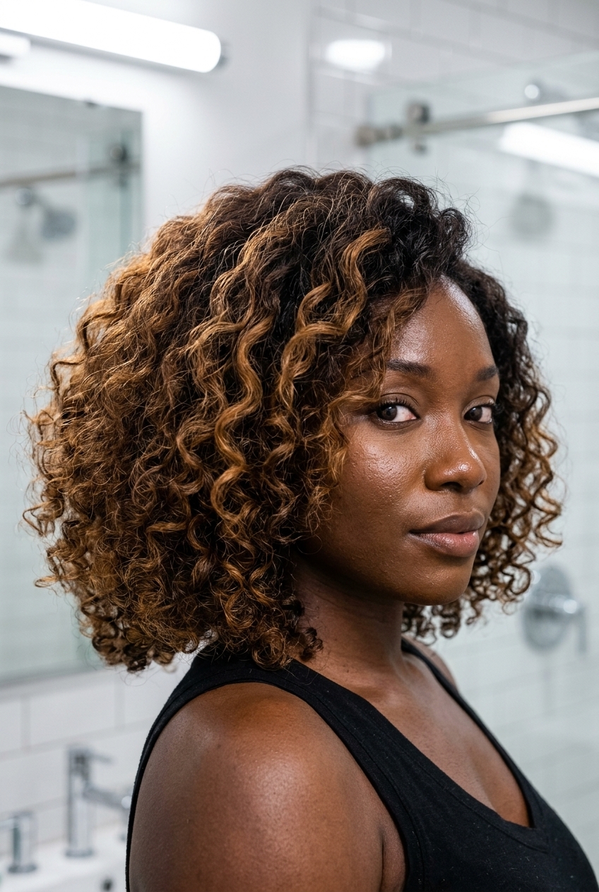 long dark chocolate to caramel ombre with golden amber ribbons, Pintura technique for summer 2026