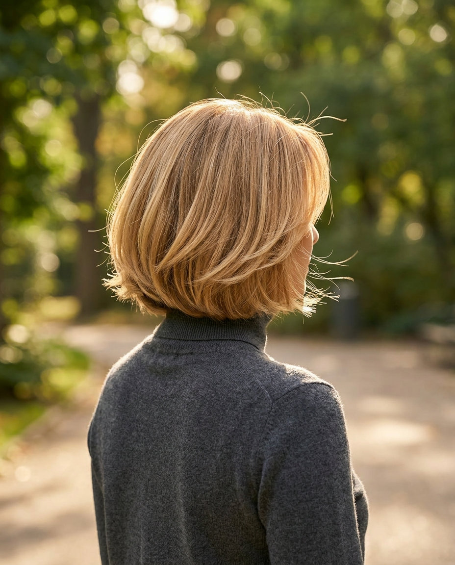 Honey Blonde Textured Bob 2026 short textured bob haircut with honey blonde golden undertones for summer