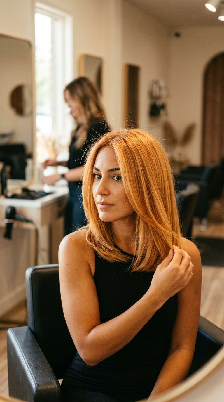 long luminous nectar honey blonde with champagne blonde, all-over color, no fringe — vibrant energetic glow