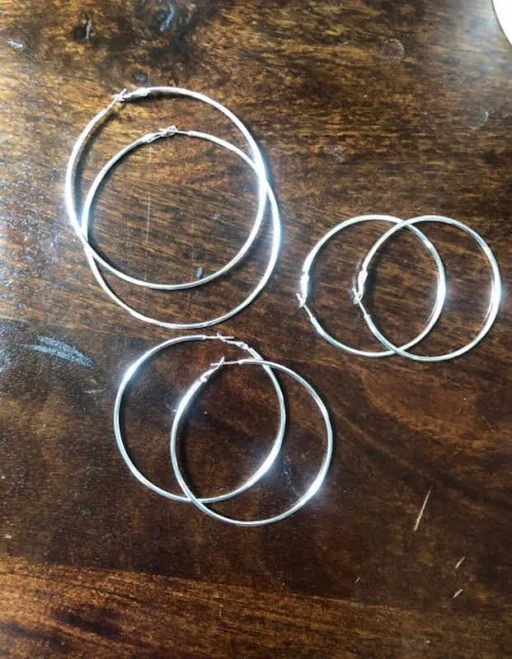 accessory 925 Sterling Silver Oversized Hoop Earrings Etsy - Seller $23.33