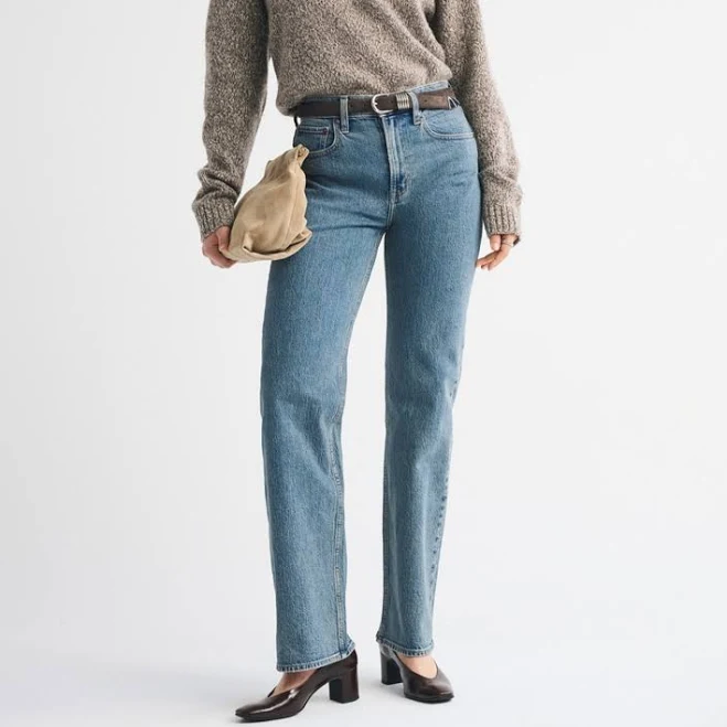 jeans Abercrombie & Fitch Women's High Rise 90s Relaxed Jean Abercrombie & Fitch $90