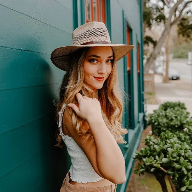 accessory American Hat Makers Florence Wide Brim Straw Fedora Hat American Hat Makers $77