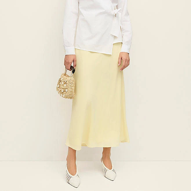 skirt Ann Taylor Women's Satin Bias Midi Slip Skirt Ann Taylor $75