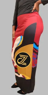 skirt Artsy Digital Print Maxi Skirt FINAL SALE - Large-A / Red/Mustard ZIZI Boutique $17.5
