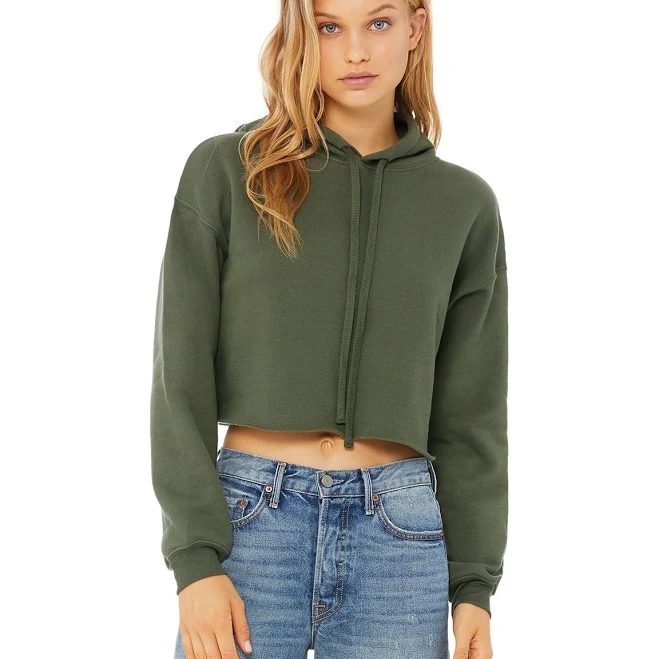 top Bella + Canvas Women's Cropped Fleece Hoodie ShirtCotton.com $23.74