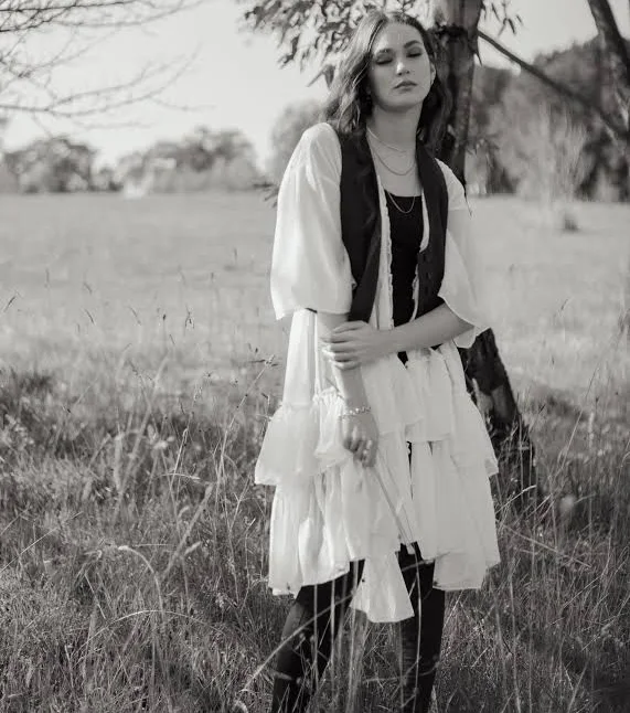 longline duster Boho Ruffled Chiffon Duster with Wide Sleeves Etsy - MissRoseSisterViolet $109.45