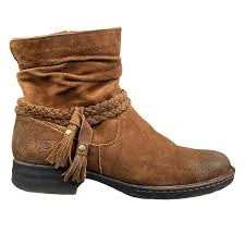 shoes Born Women's Oueva Brown Suede Distressed Ankle Boot Size US 7 eBay $67