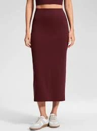 skirt Butterlift High Rise Back Slit Maxi Pencil Skirt crzyoga.com $35