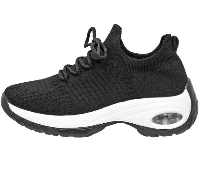 shoes Cushionaire Women's Blaze Stretch Knit Slip-On Lace-Up Sneakers Cushionaire $34.99
