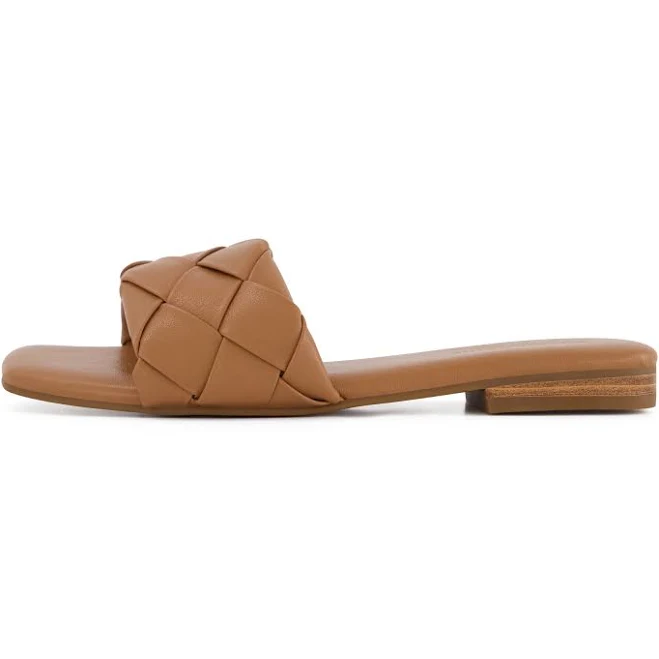 shoes Cushionaire Women's Franca Woven Slide Sandal With Memory Foam Cushionaire $39.99