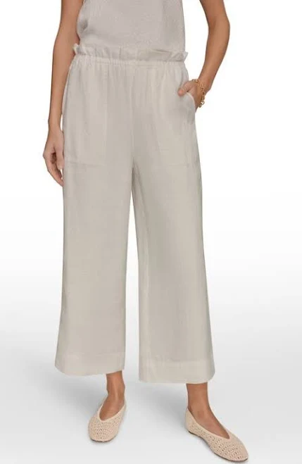 pants Donna Karan Women's Extra High-Rise Relaxed Linen Paperbag Pants Nordstrom $129