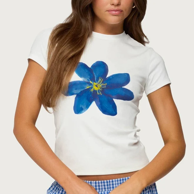 top Edikted Women's Marelle Flower Graphic T-Shirt edikted $12.6