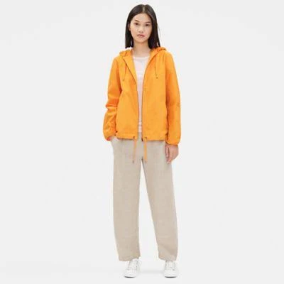 windbreaker Eileen Fisher Jackets & Coats Eileen Fisher Mango Drawstring Hooded Zip Jacket Size Pm eBay $74.99