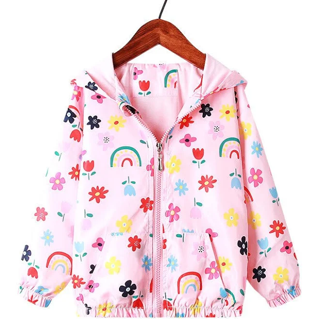 windbreaker Floral Graffiti Windbreaker Hoodie Jacket 1LoveBaby Store $31.44