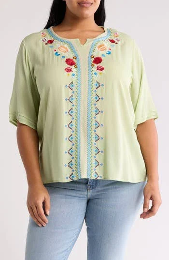 top Forgotten Grace Embroidered Blouse Nordstrom Rack $29.97